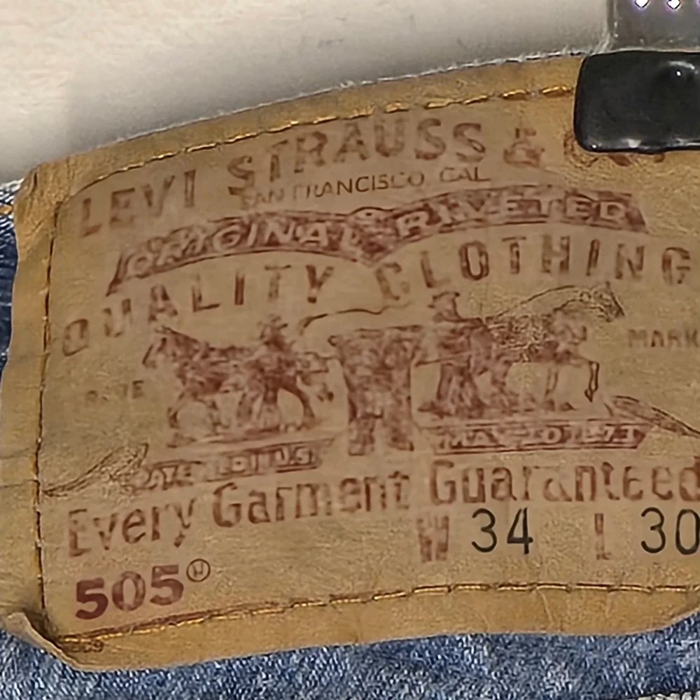Vintage Levi's 505Jeans Mens 33x29 Regular Straight Blue‎ Denim 90s